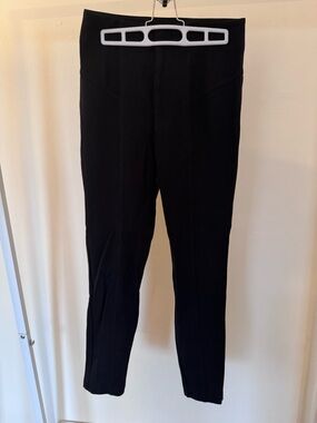Free People Black Straight-Leg Pants